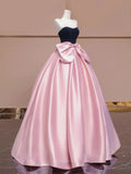 Prom Dresses 2025 to impress Rosvella - Strapless Pink Bow-Tie Princess Dress-vigocouture-vigocouture