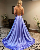 Prom Dress 2025 Satin A-Line Spaghetti Strap Prom Dress 20816-unique elegant Prom Dresses-Lavender-US2-vigocouture