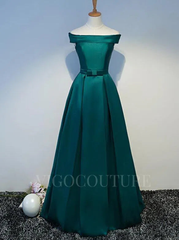 Prom Dress 2025 Satin Green Prom Dress 2022 Sleeveless Prom Gown-unique elegant Prom Dresses-Green-US2-vigocouture