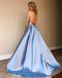 Prom Dress 2025 Satin Halter Neck A-Line Prom Dress 20837-unique elegant Prom Dresses-Light Blue-US2-vigocouture