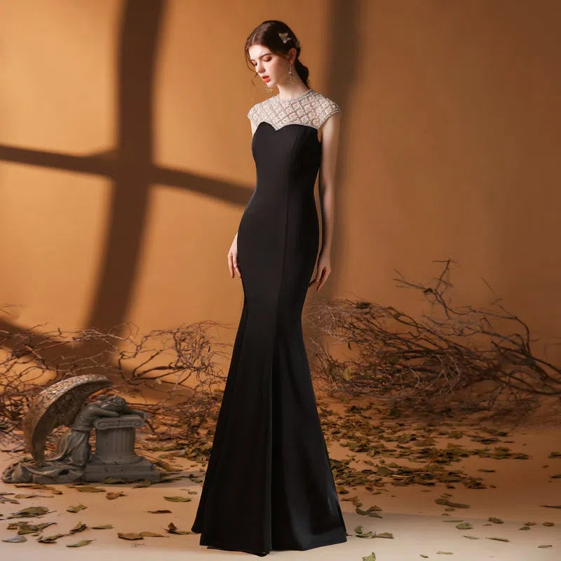 Satin Mermaid Prom Dresses Round Neck 20114 Custom Colors / US14 Satin Mermaid Prom Dresses Round Neck 20114 Custom Colors / US14