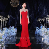 Prom Dress 2025 Satin Mermaid Prom Dresses Round Neck 20114-unique elegant Prom Dresses-Red-US2-vigocouture