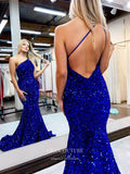 Prom Dress 2025 Sequin Mermaid Prom Dresses One Shoulder Formal Dresses 21543-unique elegant Prom Dresses-Burgundy-US2-vigocouture