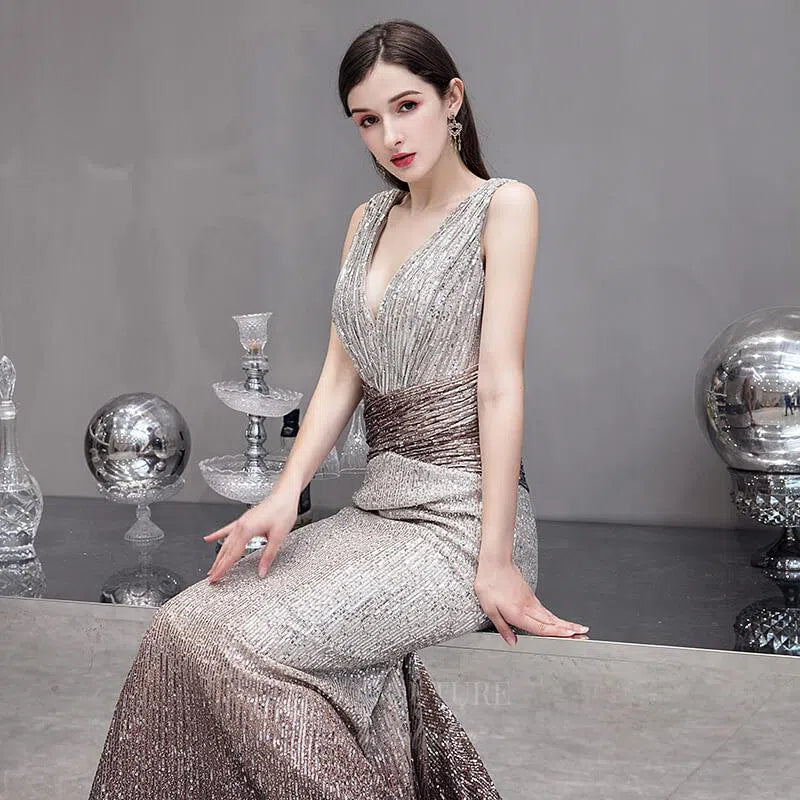 elegant prom dresses 2016 Beaded Chiffon Prom Dresses 2016 Long Bridesmaid Party Dresses Custom Size / As Picture