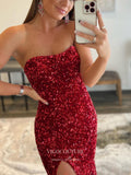 Prom Dress 2025 Sequin Strapless Prom Dresses Mermaid Formal Dresses 21555-unique elegant Prom Dresses-Burgundy-US2-vigocouture