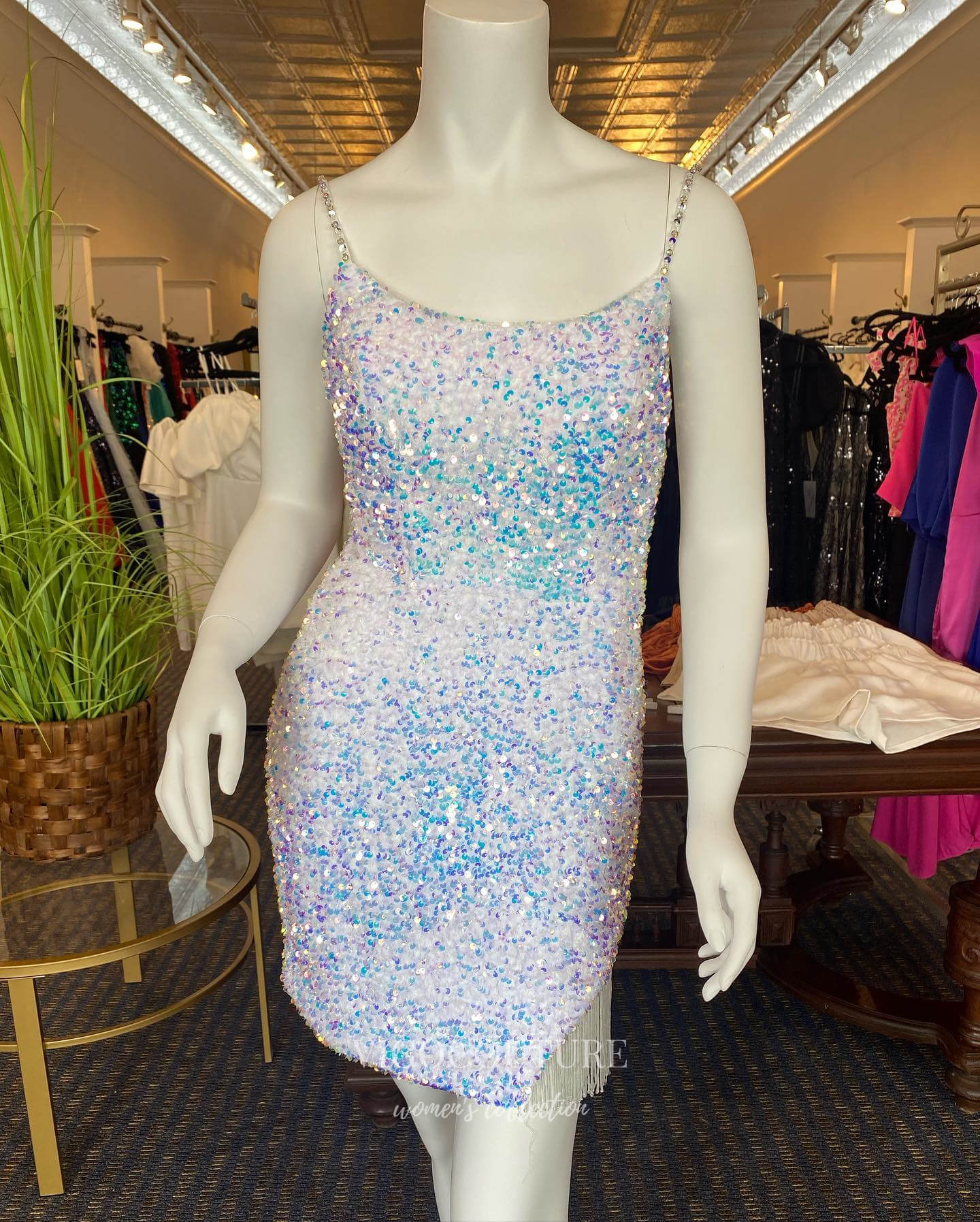 Shimmering Sequin Hoco Dress Spaghetti Strap Bodycon Dress hc287 vigocouture Shimmering Sequin Hoco Dress Spaghetti Strap Bodycon Dress hc287 vigocouture
