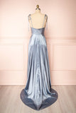 Prom Dress 2025 Silver Spaghetti Strap Prom Dress 20574-unique elegant Prom Dresses-Silver-US2-vigocouture