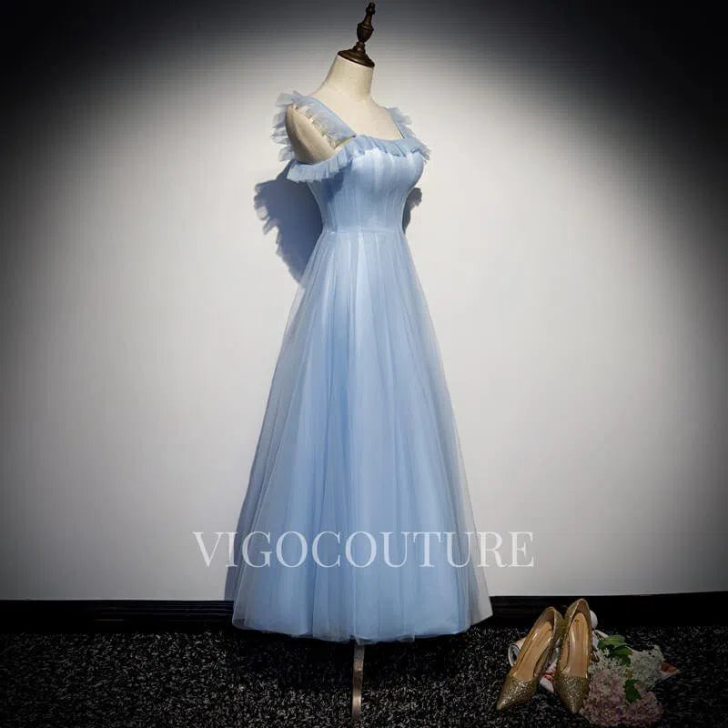 Simple Tulle Prom Dresses A-line Square Neck Maxi Dress 20281 Champagne / 24W Simple Tulle Prom Dresses A-line Square Neck Maxi Dress 20281 Champagne / 24W
