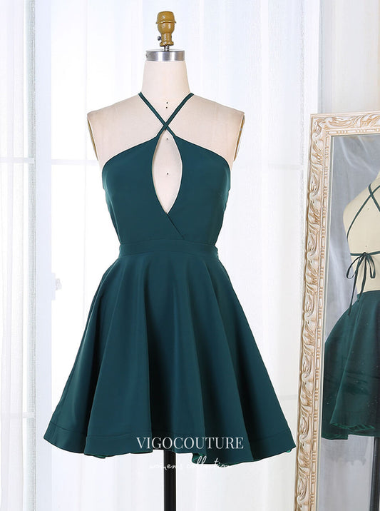 Short Prom Dresses 2025 Spaghetti Strap Hoco Dresses Graduation Dresses hc175-Prom Dresses-vigocouture-As Pictured-US2-vigocouture