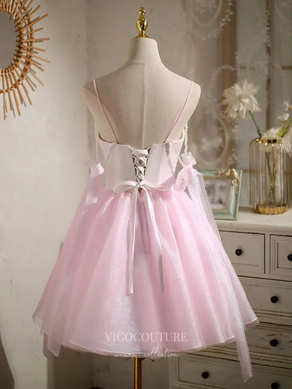 Spaghetti Strap Homecoming Dresses Sparkly Tulle Dama Dresses hc145 Custom Colors / US14 Spaghetti Strap Homecoming Dresses Sparkly Tulle Dama Dresses hc145 Custom Colors / US14
