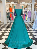 Spaghetti Strap Satin Prom Dress 20603