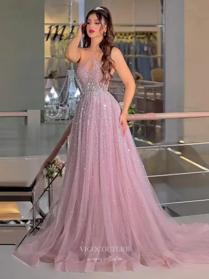 Sparkly A-Line Rhinestone Tulle Prom Dress with Halter 25343 Lavender / 12 Sparkly A-Line Rhinestone Tulle Prom Dress with Halter 25343 Lavender / 12