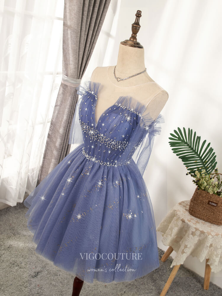 Sparkly Beaded Homecoming Dresses Boat Neck Dama Dresses hc103 Custom Colors / US2 Sparkly Beaded Homecoming Dresses Boat Neck Dama Dresses hc103 Custom Colors / US2