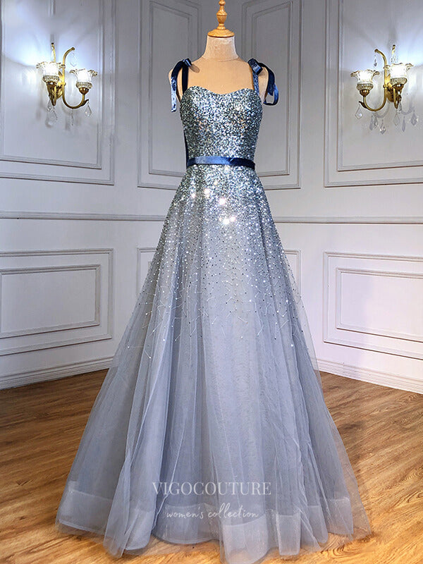 Prom Dress 2025 Sparkly Beaded Prom Dresses Spaghetti Strap Formal Dresses 21234-unique elegant Prom Dresses-As Pictured-US2-vigocouture