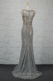 Prom Dress 2025 Sparkly Mermaid Prom Dresses Beaded Evening Dresses 20760-unique elegant Prom Dresses-Silver-US2-vigocouture