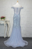 Prom Dress 2025 Sparkly Mermaid Prom Dresses Off the Shoulder Evening Dresses 20795-unique elegant Prom Dresses-Light Blue-US2-vigocouture