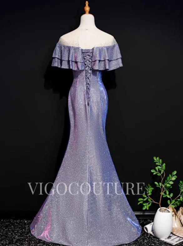 Prom Dress 2025 Sparkly Satin Prom Dresses Mermaid Prom Gown 20273-unique elegant Prom Dresses-Blue-US2-vigocouture