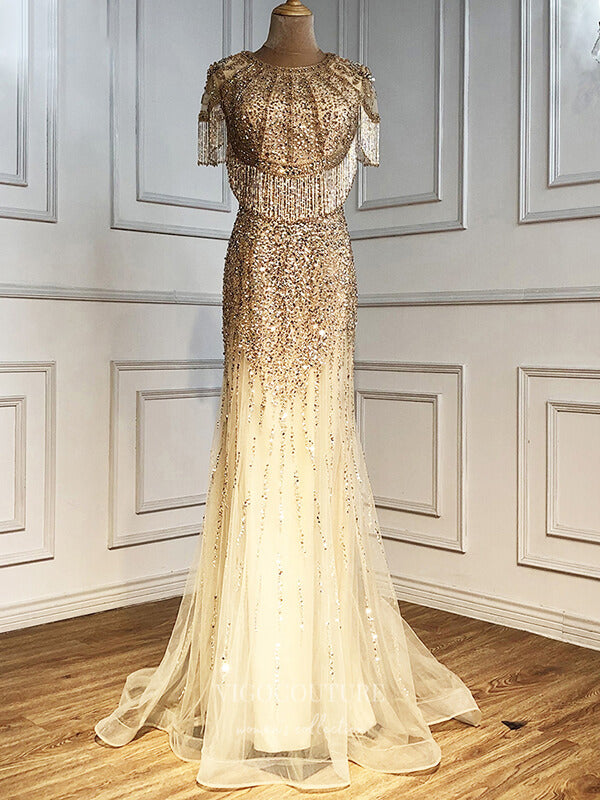 Prom Dress 2025 Sparkly Sequin Prom Dresses Beaded String Evening Dresses 21288-unique elegant Prom Dresses-As Pictured-US2-vigocouture