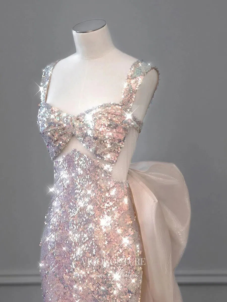 Prom Dress 2025 Sparkly Sequin Prom Dresses Bow-Tie Evening Dresses 21318-unique elegant Prom Dresses-Blush-US2-vigocouture