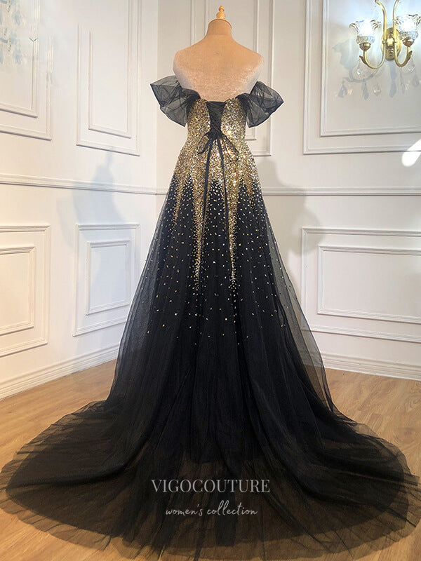 Prom Dress 2025 Sparkly Sequin Prom Dresses Off the Shoulder Formal Dresses 21303-unique elegant Prom Dresses-As Pictured-US2-vigocouture