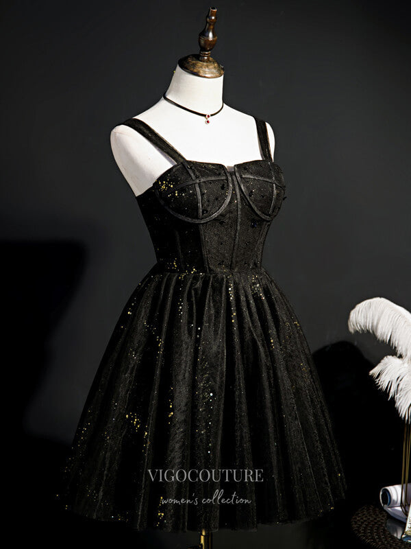 Sparkly Tulle Homecoming Dresses Wide Strap Dama Dresses hc118 vigocouture Sparkly Tulle Homecoming Dresses Wide Strap Dama Dresses hc118 vigocouture