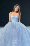 Prom Dress 2025 Sparkly Tulle Prom Dresses Spaghetti Strap Evening Dress 21885b-unique elegant Prom Dresses-Lavender-US2-vigocouture