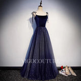 Prom Dress 2025 Sparkly Tulle Spaghetti Strap Prom Dress 20297-unique elegant Prom Dresses-Navy Blue-US2-vigocouture