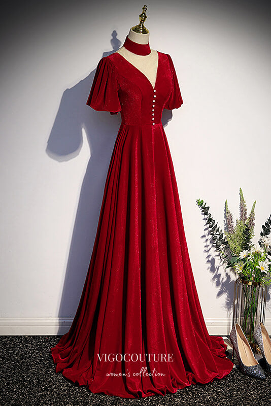 Sparkly Velvet Formal Dress A-Line V-Neck Prom Dresses 21643 Black / US4 Sparkly Velvet Formal Dress A-Line V-Neck Prom Dresses 21643 Black / US4