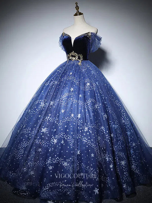 Royal Blue Ball Gown Long Sleeve Tulle Prom Dress V-Neck Puffy Sleeve Formal Gown For Women (Royal Blue) Prom Dresses Royal Blue Ball Gown Long Sleeve Tulle Prom Dress V-Neck Puffy Sleeve Formal Gown For Women (Royal Blue) Prom Dresses