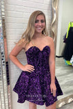 Short Prom Dresses 2025 Strapless Homecoming Dresses Sparkly Sequin Hoco Dresses hc207-Prom Dresses-vigocouture-vigocouture