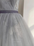 Prom Dress 2025 Strapless Lace Applique Prom Dress 20645-unique elegant Prom Dresses-Grey-US2-vigocouture