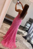 Prom Dress 2025 Strapless Lace Applique Prom Dresses with Slit Mermaid Sweetheart Neck Evening Dress 22170-unique elegant Prom Dresses-Lavender-US2-vigocouture