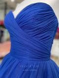 Prom Dress 2025 Strapless Pleated Tulle Strapless Prom Dress 20973-unique elegant Prom Dresses-Blue-US2-vigocouture