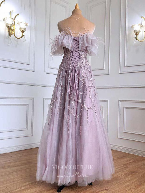 Prom Dress 2025 Strapless Prom Dresses Beaded Evening Dresses 21246-unique elegant Prom Dresses-Champagne-US2-vigocouture