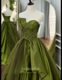 Prom Dress 2025 Strapless Prom Dresses Pleated Satin Formal Dresses 21193-unique elegant Prom Dresses-As Pictured-Custom Size-vigocouture