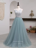 Prom Dress 2025 Strapless Prom Dresses Tulle Formal Dresses 21039-unique elegant Prom Dresses-As Pictured-Custom Size-vigocouture