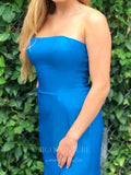 Prom Dress 2025 Strapless Satin Mermaid Prom Dress 20611-unique elegant Prom Dresses-Blue-US2-vigocouture