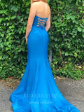 Prom Dress 2025 Strapless Satin Mermaid Prom Dress 20611-unique elegant Prom Dresses-Yellow-US2-vigocouture