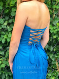 Prom Dress 2025 Strapless Satin Mermaid Prom Dress 20611-unique elegant Prom Dresses-Yellow-US2-vigocouture