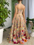 Prom Dress 2025 Stunning 3D Flower Lace Prom Dress with Pockets - Perfect Spring Formal Dress with Spaghetti Straps 21008-unique elegant Prom Dresses-Champagne-US2-vigocouture