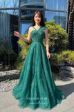 Stunning Green Beaded Prom Dress 22245