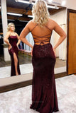 Prom Dresses 2025 to impress Stunning Sequin Mermaid Prom Dresses 2025 with Spaghetti Strap & Slit – 25114-vigocouture-vigocouture