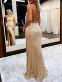 Prom Dresses 2025 to impress Stunning Sequin Mermaid Prom Dresses 2025 with Spaghetti Strap & Slit – 25114-vigocouture-vigocouture