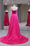 Prom Dresses 2025 to impress Velouria - Strapless Fuchsia Satin Prom Dress-vigocouture-vigocouture