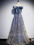 Prom Dress 2025 Velvet Dusty Blue Prom Dress Off the Shoulder Prom Gown 20288-unique elegant Prom Dresses-Dusty Blue-US2-vigocouture