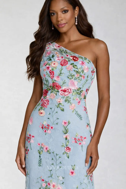 Prom Dresses 2025 to impress Whimsical Floral Embroidered One-Shoulder Formal Dress - VG001-vigocouture-vigocouture