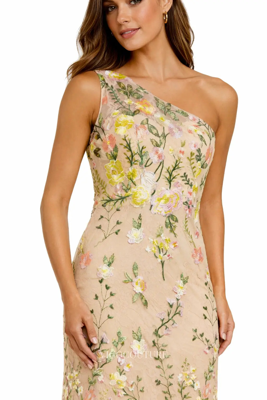 Prom Dresses 2025 to impress Whimsical Floral Embroidered One-Shoulder Formal Dress - VG001-vigocouture-vigocouture