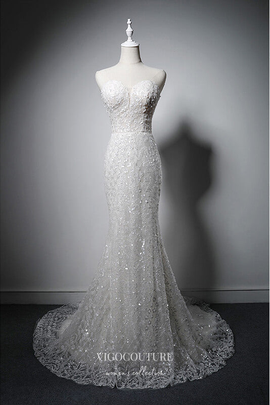White Beaded Convertible Mermaid Prom Dresses 22381 White / 24W White Beaded Convertible Mermaid Prom Dresses 22381 White / 24W
