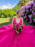 Radiant Lace Applique Tulle Prom Dresses Sheer Bodice V-Neck 24327-Prom Dresses-vigocouture-Orange-Custom Size-vigocouture
