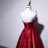 vigocouture-Red Strapless Prom Dress 20667-Prom Dresses-vigocouture-